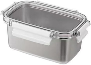 Leak Proof Stainless Steel 304 Thermal Vacuum Vegetable Fridge Fresh Storage <b>Container</b> <b>Box</b> with Buckles - Product Image 1