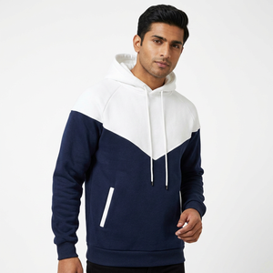 Sudadera cómoda de invierno para hombre Clush Sports, 100% algodón, terciopelo transpirable, estampado digital, bloques de color, media cremallera, oversize - Product Image 1