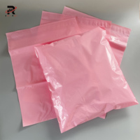 Benutzer definierte Logo-Druck Peach Pink Poly mailer Biologisch abbaubare Express Mailing Reiß verschluss für