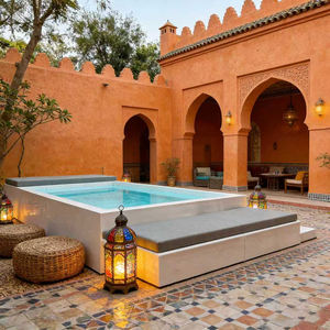 Piscine hors sol avec canapé et chauffage – Idéale pour les hôtels et complexes hôteliers, avec pompe, filtre et jeux d'eau - Product Image 3