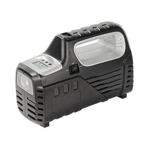 Портативный цифровой двухрежимный компрессор для накачивания шин с манометром, 90 фунтов на кв. дюйм, накачка за 5 минут, питание от постоянного тока, корпус из АБС-пластика, аварийный комплект для автомобиля, светодиодный SOS-фонарь - Product Image 1