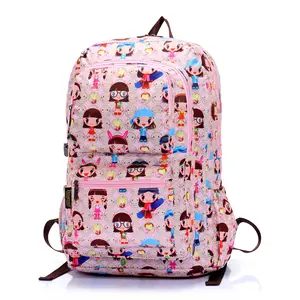 Mochila vivisecret impermeável, mochila simples impermeável para livros, personagens jovens meninas, tamanho grande