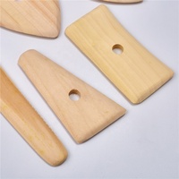 Kit d'outils de sculpture en argile, céramique et poterie de haute qualité, 5 pièces, robustes, durables et légers en bois