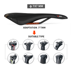 TOSEEK Vente en gros usine <span class=keywords><strong>Selle</strong></span> de vélo de route et VTT en fibre de carbone et cuir 280x155mm 7x7mm Rails ronds Ergonomique Légère OEM - Product Image 3