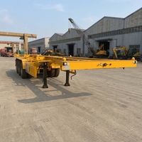 Nouvelle semi-remorque à châssis en acier JINFENG, à poutre droite, pour conteneurs de 20 et 40 pieds, remorques de camion robustes, taille personnalisable, Air