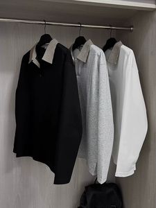 Nuova elegante <span class=keywords><strong>Polo</strong></span> da <span class=keywords><strong>uomo</strong></span> in maglia con collo a contrasto camicetta estiva camicia Casual per <span class=keywords><strong>uomo</strong></span> camicie a maniche lunghe - Product Image 2