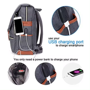 Thời Trang Ba Lô Trường Túi Phong Cách Thực Tế Nữ Ba Lô Trường Túi Bền Grey Polyester Ba Lô - Product Image 4