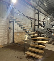 Escalier droit simple en chêne VIKO 2026 de haute qualité, pratique pour la maison, conforme aux normes