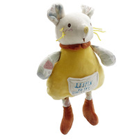 Boneka Tangan Gaya Kawaii Ow Moq Desain Dapat Disesuaikan Lapisan Jaring yang Menenangkan Mainan Tikus Plush Super Lembut untuk Bayi Baru Lahir & Liburan Anak-Anak