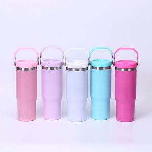 Mug de voiture isotherme double paroi 30 oz en acier inoxydable 304, portable, écologique, avec poignée, pour cadeaux d'affaires, maintien au chaud 6-12 heures - Product Image 1