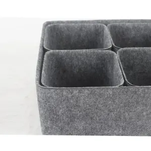 China Factory Good Price Many Colors Polyester Non Woven Fabric Box Storage Containers