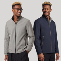 Veste à col montant pour homme de haute qualité, réversible, double face, pour toutes les saisons - pour le bureau ou l'automne et le printemps