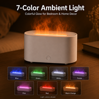 Humidificador USB Mini con Efecto de Llama, Viral en TikTok, Difusor de Aire, Efecto de Fuego 3D Realista, Luz Nocturna Colorida, para Hotel y Hogar, Gran Venta 2026