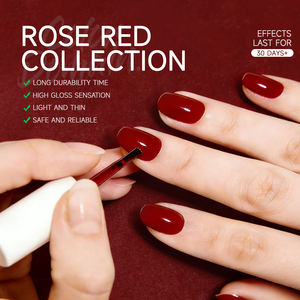 AiBevoow OEM Professional <b>Nail</b> Supplier <b>Nail</b> Painting 6 Pieces 15ML Gel Polish <b>Set</b> Soak Off Long Lasting Rose Red Series UV Gel - Product Image 3