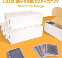 Boîte de rangement pour cartes à collectionner écologique en carton ondulé, capacité 1200 protège-cartes, finition pailletée, personnalisable, pour cartes sportives