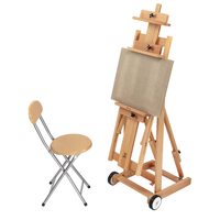 JQ Cadre photo naturel Peinture à l'huile professionnelle Art Chevalet en bois Mini chevalet en bois Stand pour enfants Mariage