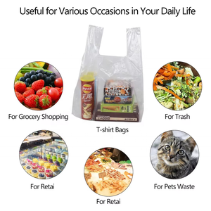 Sacchetti <span class=keywords><strong>di</strong></span> plastica a gilet multiuso per <span class=keywords><strong>la</strong></span> spesa, portaoggetti domestici, sacchetti shopping con messaggio <span class=keywords><strong>di</strong></span> ringraziamento - Product Image 5