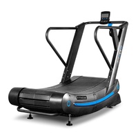 Gimnasio comercial Fitness Corredor de aire plegable Sin energía Pantalla LED no motorizada Tipo de conducción mecánica Cinta de correr curvada