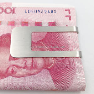 Pince à billets personnalisée en acier inoxydable métal argent pour hommes - Product Image 6