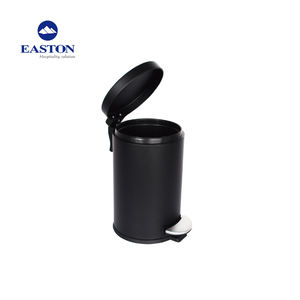 Hot Hotel 3l Poubelle à pédale fermée souple de forme ronde en acier inoxydable durable - Product Image 1