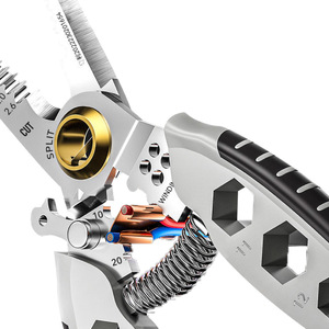 Multi Functional 7 Inch Stainless Steel <b>Wire</b> <b>Stripper</b> For Cutting Stripping Winding Crimping Splitting And Shaving <b>Wires</b> - Product Image 4