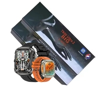 UK8 4G SIM-Karten-fähige Quadratische Smartwatch mit Kabelloser Aufladung, Herzfrequenz- und Blutsauerstoff-Monitor, Kompass, Kalender, Sport- und Gesundheits-Tracker