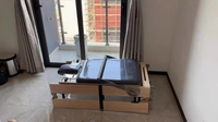 Matériel de Pilates : Reformer en bois massif de chêne, pliable, pour studio de fitness et yoga
