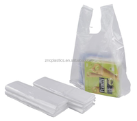 Sacs en plastique compostables pour courses avec poignées, imprimés avec logo personnalisé, écologiques, en PBAT et amidon de maïs