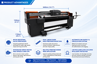 Impresora Híbrida UV LED Flexible de 1.8M, Impresión de Inyección de Tinta UV, Póster, Pancarta, Lona, Alfombra, Cuero, Adhesivo, Película, Mapa, Máquina para Prendas