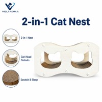 Grattoir à ongles vertical en carton pour chat avec lit intégré, antidérapant