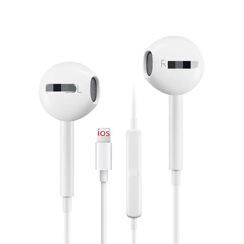 Orijinal kalite 8pin kablolu kulaklık taşınabilir Pop müzik In-kulak BT 5.0 kulaklık için Mic ile Apple için iPhone 7/8/X/11/12 serisi