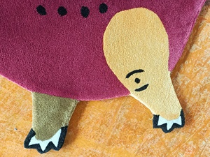 Nimal-alfombras con diseño de dinosaurio de dibujos animados, alfombras acrílicas hechas a mano con logotipo personalizado - Product Image 4