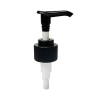 Tête de pompe filetée noire intégrée en gros pour fabricants, pompe à lotion en plastique pour bouteilles de désinfectant pour les mains, shampoing et après-shampoing