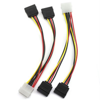 Adaptateur répartiteur d'alimentation IDE Molex mâle à 15 broches femelle double SATA Extension de disque dur ATA série