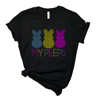 Transferts thermocollants personnalisés en strass motif lapins de Pâques pour T-shirt