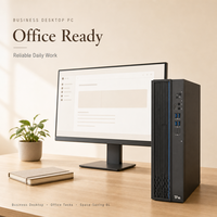 Paket Desktop Lengkap Terpercaya Zhaoxin KX U6780A 8 Core 2.7GHz 16GB RAM 512GB NVME SSD Grafis Terintegrasi 8L Chassis Monitor
