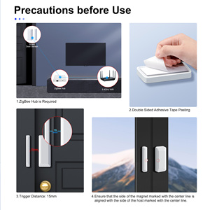 GIRIER Tuya Wireless Contact Detector Supports ZHA Smart Home Security <b>Door</b> Window <b>Sensor</b> <b>Door</b> <b>Sensor</b> - Product Image 6