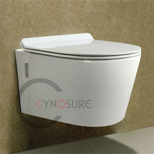 Inodoro Suspendido de Pared, Cerámica Blanca, Sin Borde, Nuevo Lanzamiento, Inodoro Colgante para Baño - Product Image 3