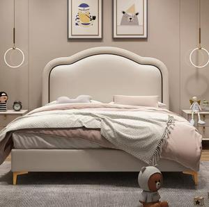 현대 아이들 침실 가구 소년 사랑스러운 두 배 아이 침대 침실 가구 고정되는 요람 아이 자는 가죽 단 하나 침대 - Product Image 3