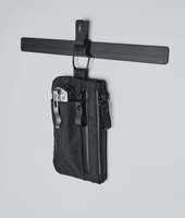 Pochette utilitaire mini noire résistante à l'eau avec logo personnalisé, en tissu Ripstop, double compartiment de rangement, mousqueton, service OEM pour accessoires EDC