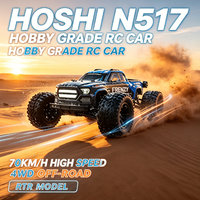 Voiture de course RC HOSHI N517 en stock local, 70 km/h, 4 roues motrices, portée de télécommande de 300 m, échelle 1/12, voiture de loisir RTR