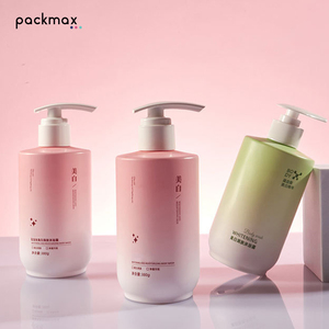 380ml 400ml PET Gradient Flat Shoulder Shampoo Shower Gel <b>Bottle</b> - High Beauty Body Wash Lotion Container Custom - Product Image 6