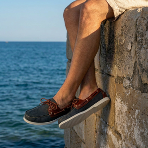Mocassins et chaussures <span class=keywords><strong>bateau</strong></span> en cuir véritable légers pour hommes – Espadrilles tendance et confortables pour la marche décontractée - Product Image 1