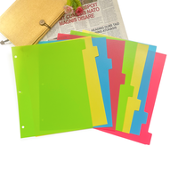 Separador de Anillas para Archivador, Personalizado, 8 Pestañas, 4 Colores, Material PP