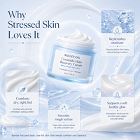 Crème réparatrice Ceramide Halo 50g 5X Ceramide Ectoïne Panthénol Gel Hydratant Soin Barrière Cutanée Apaisant Visage
