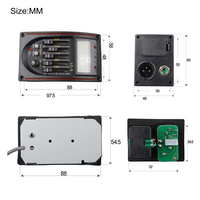 Acoustic Guitar EQ LC-5 Professional Amplifier 5 Band Equalizer LCD Digital Tuner Low Noise Piezo Plastic Pickup