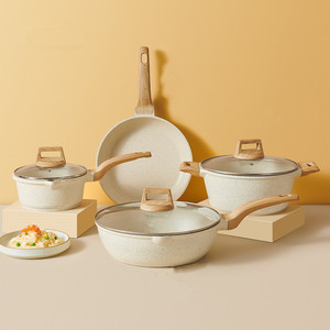 OEM loạt Die Cast nhôm đồ nấu nướng khác Bộ 7 miếng pfas miễn phí gốm không dính 28cm Frying Pan nấu ăn nồi - Product Image 1