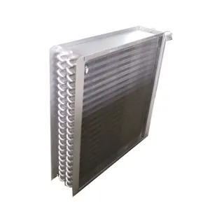 Enfriador de aire de superficie del intercambiador de calor de aleta de aluminio de tubo de cobre utilizado para productos HVAC como unidades de aire acondicionado cortina de aire caliente