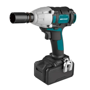 Mekkan Power Tools Baterai Li-ion Cordless Brushless Listrik Dampak Kunci Pas