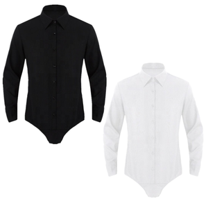 Leotardo Casual de una Pieza para Hombre, Color Sólido, Poliéster + Algodón, IEFiEL, para Citas, Fiestas, Oficina, Uso Diario - Product Image 1